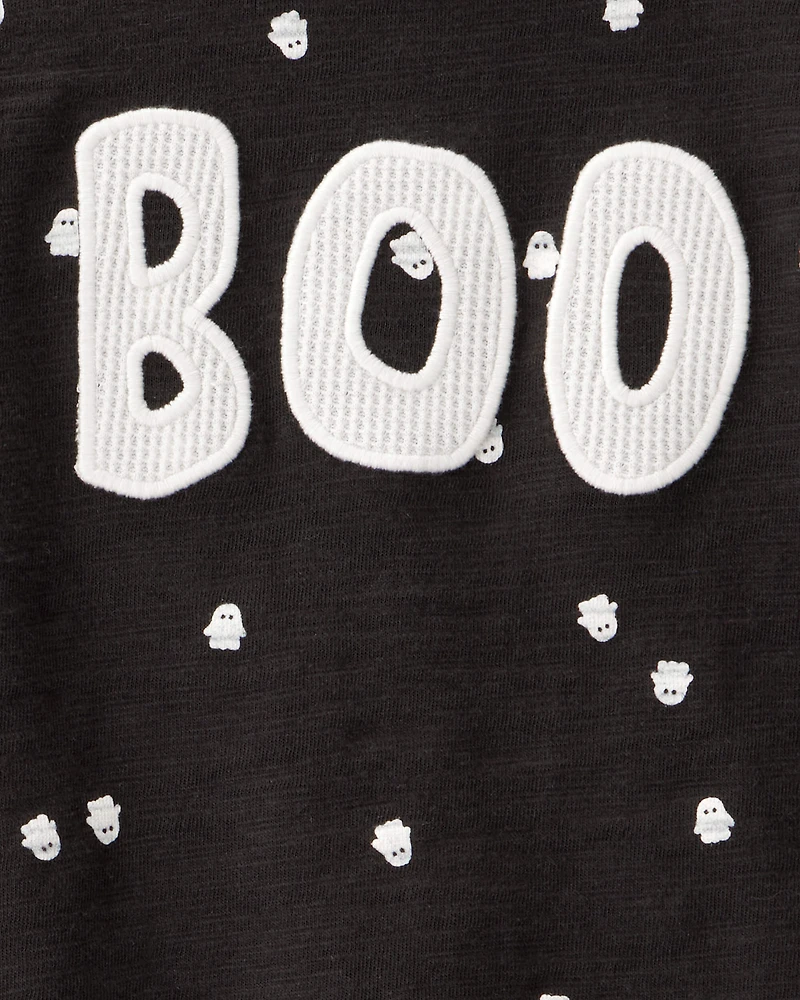 Baby 2-Piece Ghost Print Halloween Outfit Set
