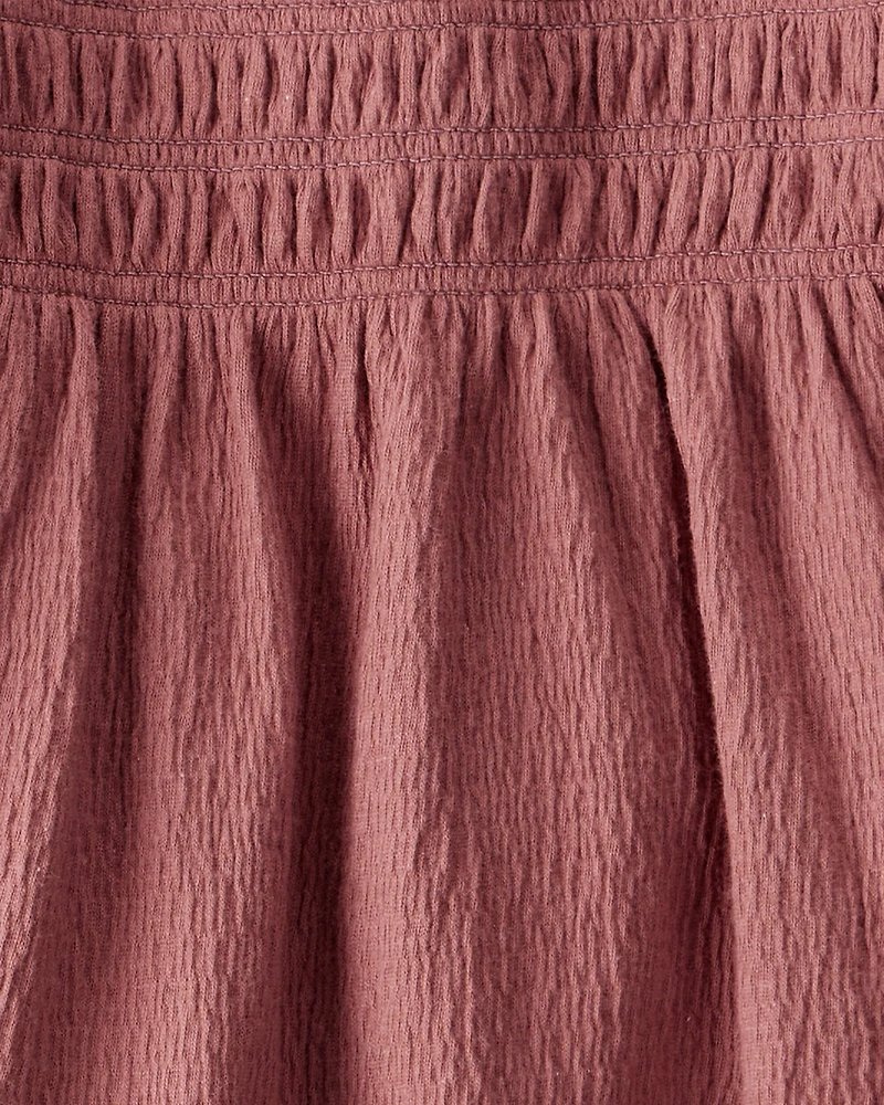 Toddler Girl 2-Piece Organic Cotton Crinkled Knit Set