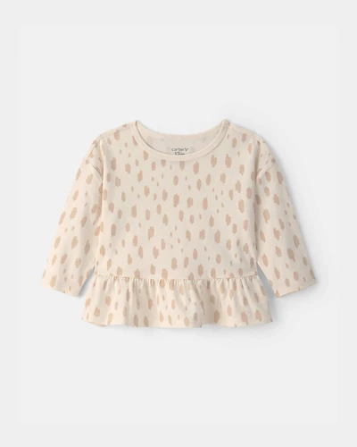 Baby Girl Long Sleeve Printed Top - Multi