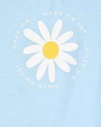Toddler Girl Daisy Floral Loose Fit 2-Piece Pyjamas - Blue