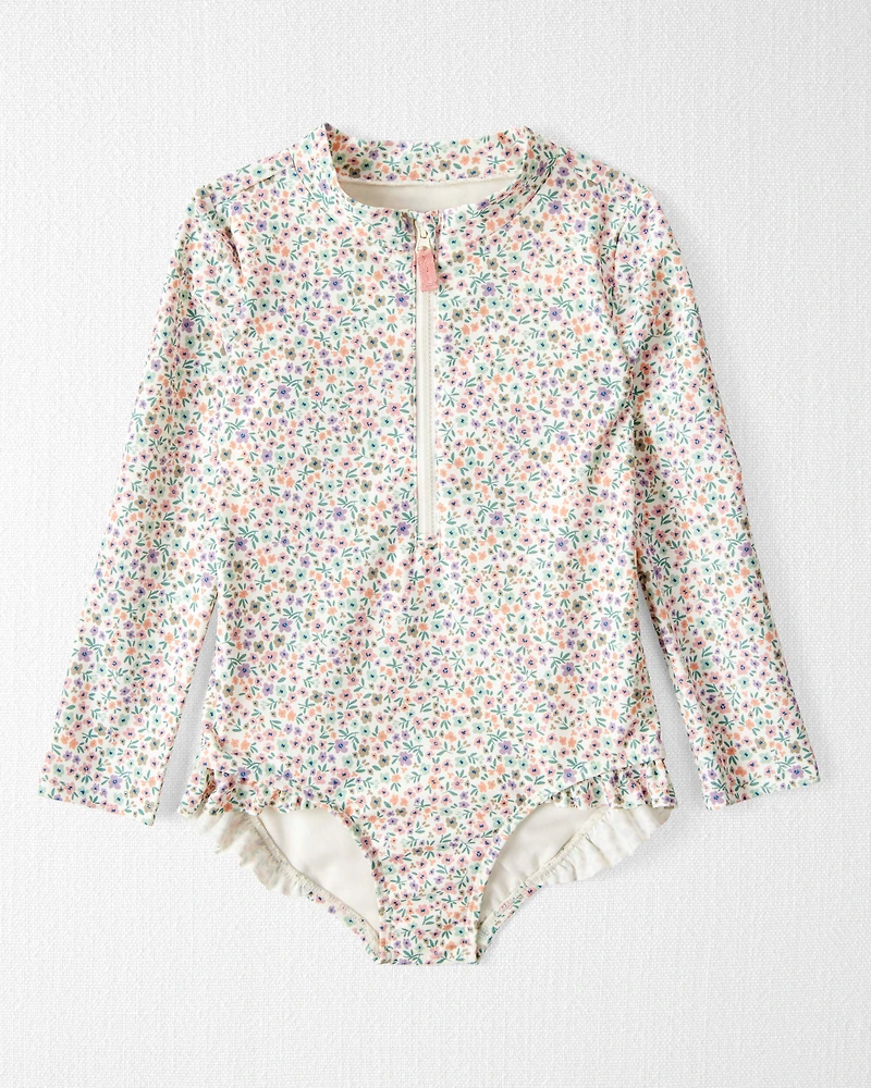 Toddler Girl Recycled Ruffle Swimsuit