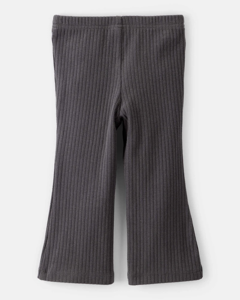 Baby Girl Cotton Flare Active Pants - Black