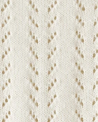 Baby Girl Organic Cotton Pointelle Bubble Cream