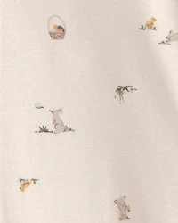 Baby Easter Bunny 100% Cotton Snug Fit 1-Piece Pyjama - Cream