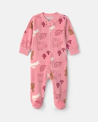 Baby Girl Autumn 2-Zip Sleeper - Pink