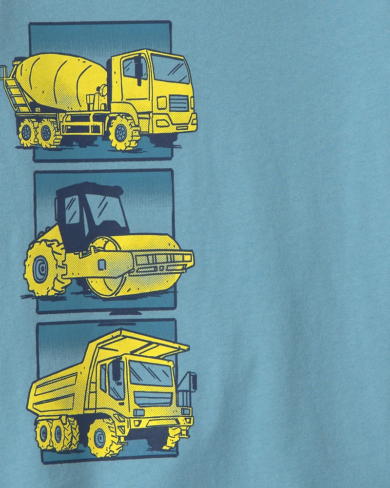 Toddler Boy Construction Long-Sleeve Graphic Tee - Blue