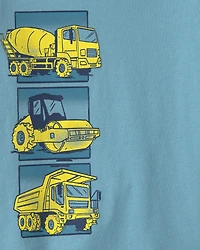 Toddler Boy Construction Long-Sleeve Graphic Tee - Blue