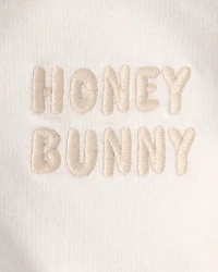 Baby Organic Cotton Bubble with Bunny Ears Cream