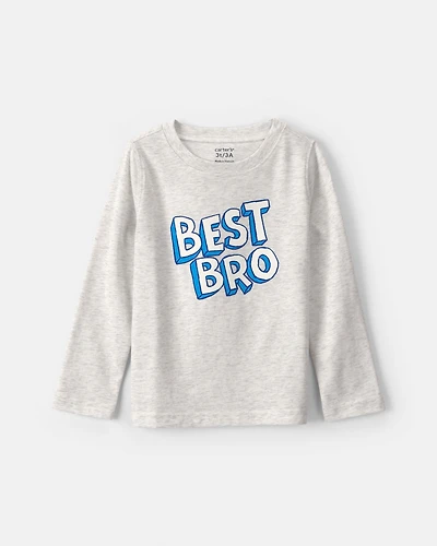 Toddler Boy 'Best Bro' Long-Sleeve Graphic Tee - Grey