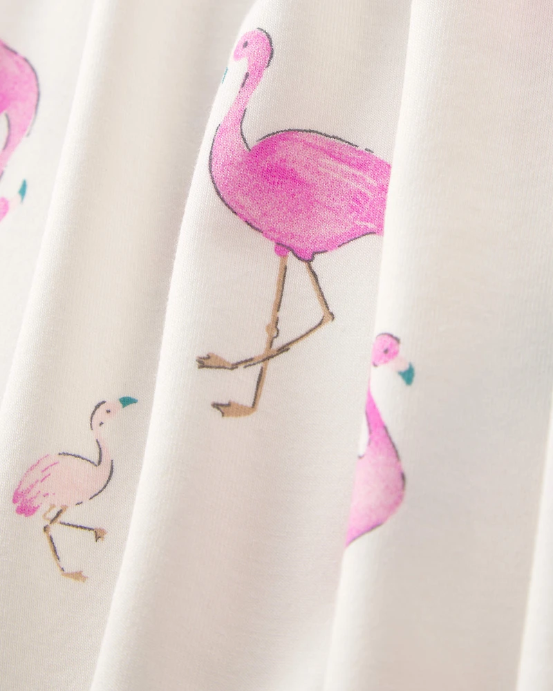 Baby Girl 2-Pack Flamingo PurelySoft Pull-On Pants - Pink/Ivory