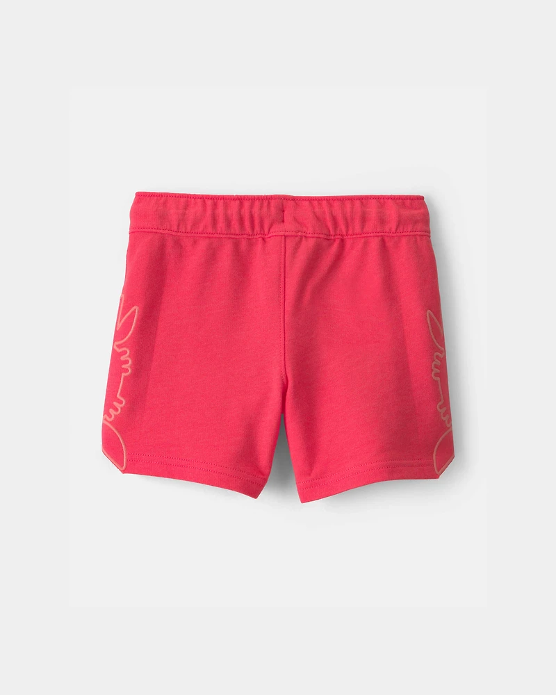 Toddler Boy Crab French Terry Shorts - Orange