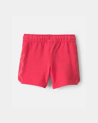 Toddler Boy Crab French Terry Shorts - Orange