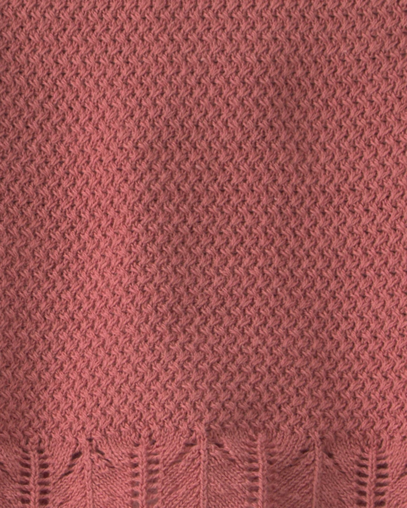 Baby Girl 2-Piece Organic Cotton Knit Top & Short Set