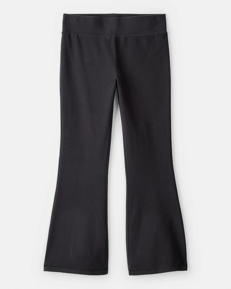 Girls Microfleece Flare Pants - Black