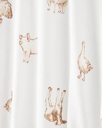 Toddler Farm Animals Print PurelySoft 2-Piece Pyjamas - Ivory