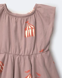 Toddler Girl Avenue Twirl™ Dress Big Top Print - Mauve