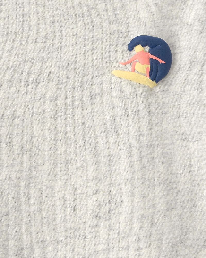 Baby Boy Surfer Graphic Tee - Grey