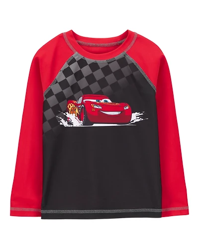 Toddler Boy Disney© Cars Long-Sleeve Rashguard Swim Top - Red