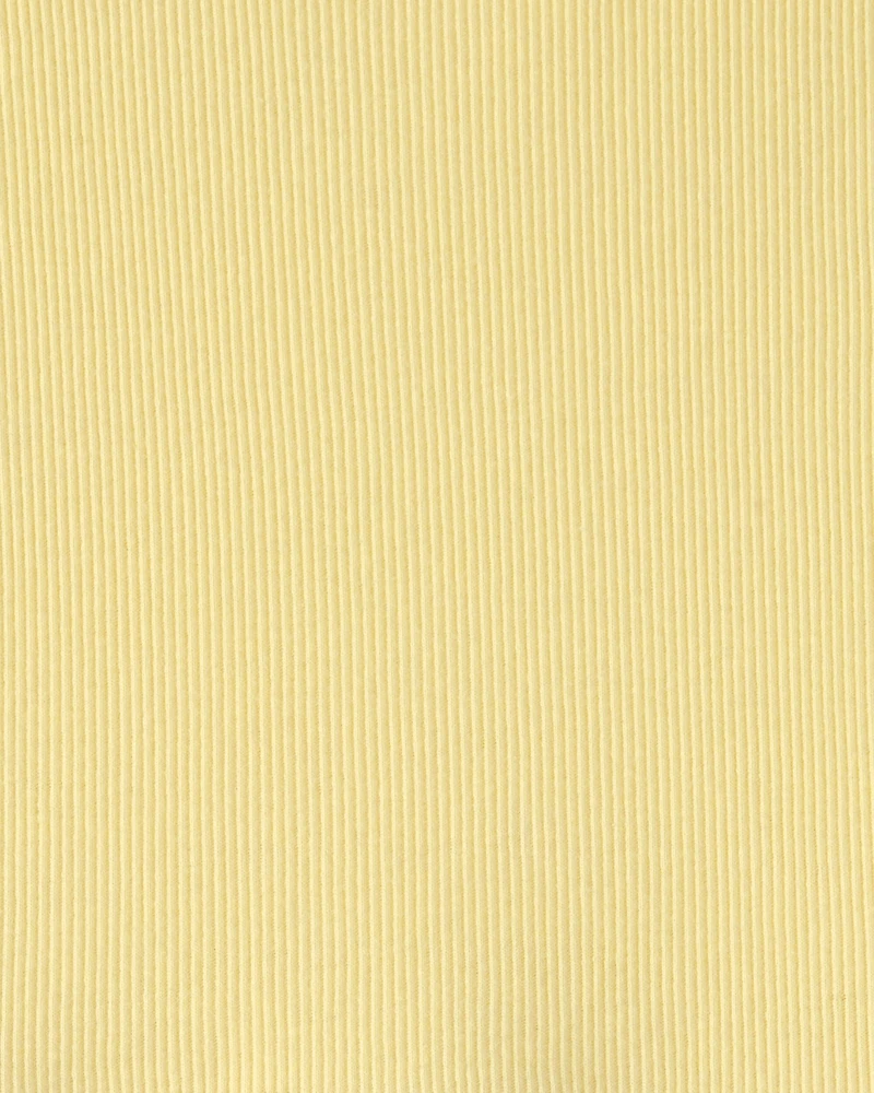 Girls Rib Short-Sleeve Dress - Yellow