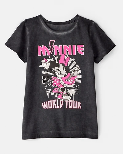 Girls Disney© Minnie Mouse Music Short-Sleeve Graphic Tee - Black/Pink