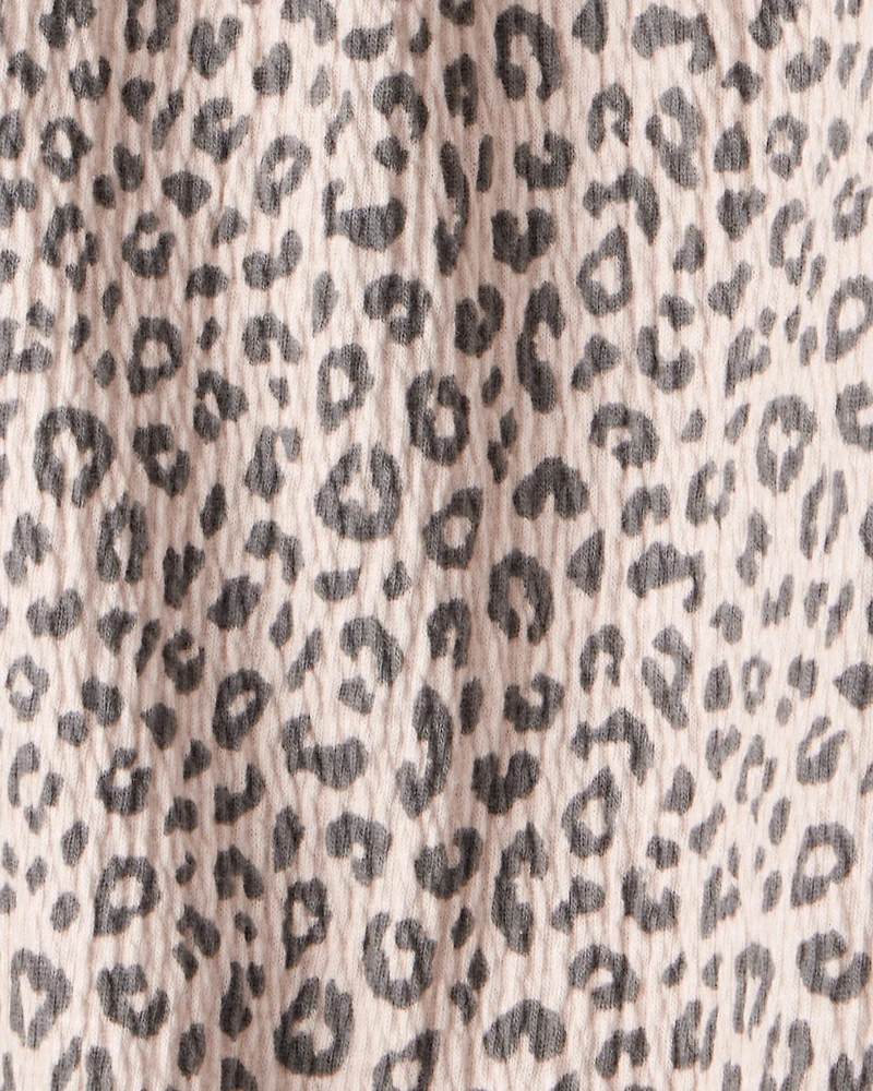 Baby Girl 2-Piece Leopard Print Long-Sleeve Dress Set