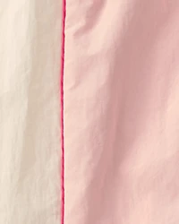 Girls Striped Drawstring Joggers - Pink