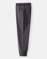 Boys Cotton Fashion Cargo Pants - Dark Grey