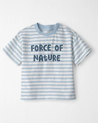 Toddler Organic Cotton 'Force of Nature' Striped Tee