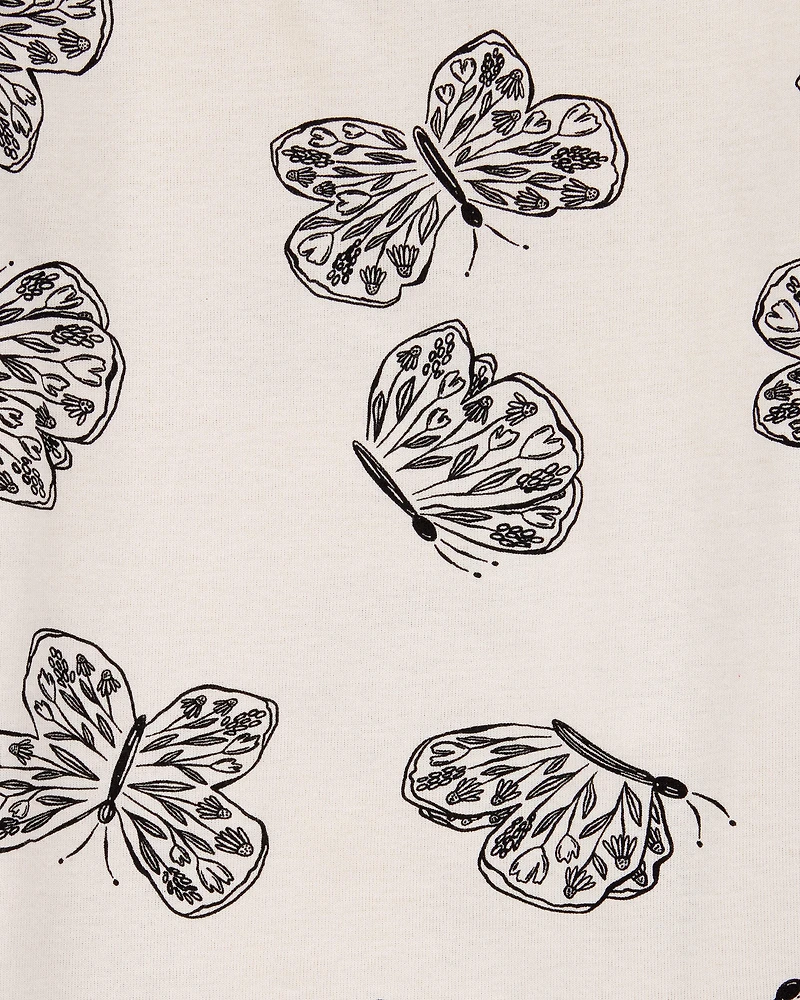 Kid 4-Piece Butterfly 100% Snug Fit Cotton Pyjamas