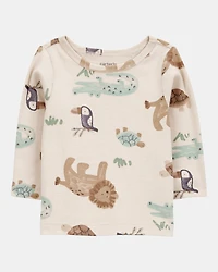 Baby Boy 2-Piece Long-Sleeve Tee & Thermal Coverall Set