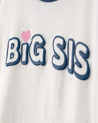 Toddler Girl 'Big Sis' Graphic Tee - Ivory