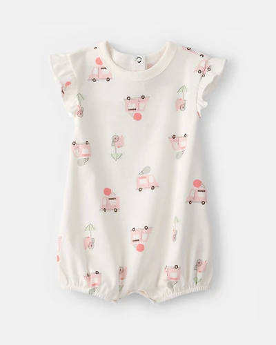 Baby Girl Sunshine Short-Sleeve Romper - Yellow