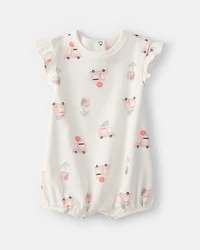 Baby Girl Sunshine Short-Sleeve Romper - Yellow