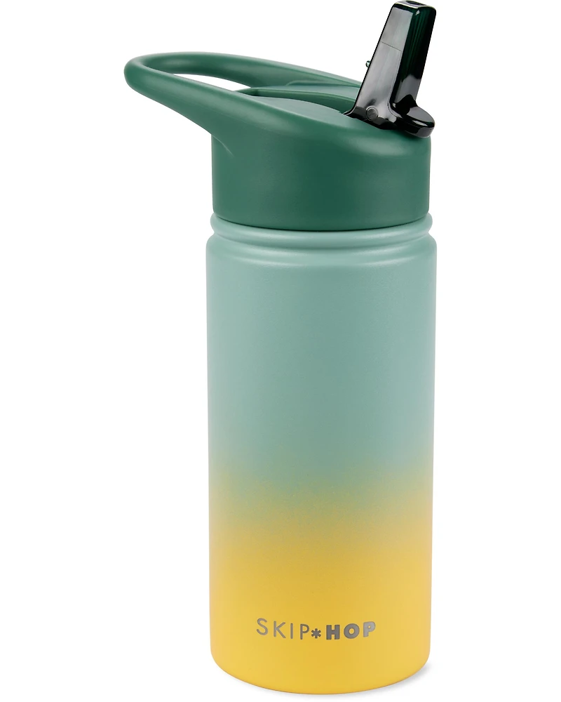 Wander Stainless Steel Straw Bottle - Ombré Green