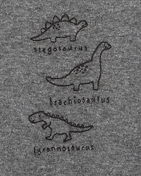 Baby Boy 5-Pack Striped Dinosaur Short-Sleeve Bodysuits