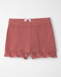 Baby Girl 2-Piece Organic Cotton Knit Top & Short Set