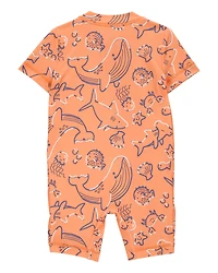 Baby Boy 1-Piece Whale Print Rashguard