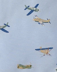 Baby Boy Plane 2-Way Zip Wearable Blanket - Blue