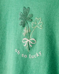 Toddler Girl St. Patrick's Day Shamrock Long-Sleeve Graphic Tee - Green