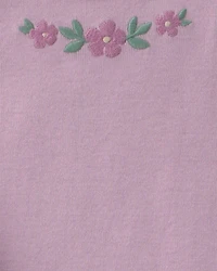 Baby Girl 3-Piece Floral Layering Set - Purple/Ivory