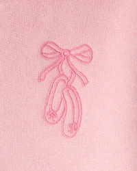 Baby Girl 2-Piece Ballet Long-Sleeve Hoodie & Pant Set - Pink