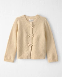Toddler Girl Organic Cotton Sweater Knit Cardigan