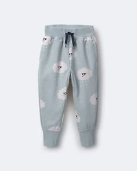 Toddler City Park™ Jogger Pant Rain Cloud Print - Pale Blue