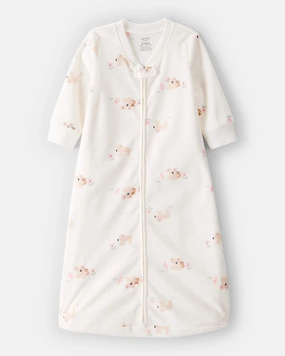 Baby Koala Print Loose Fit Long-Sleeve Wearable Blanket - White