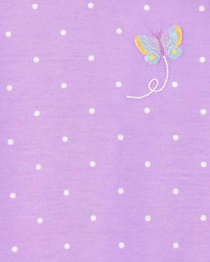 Girls 2-Pack Butterfly Nightgowns - Purple