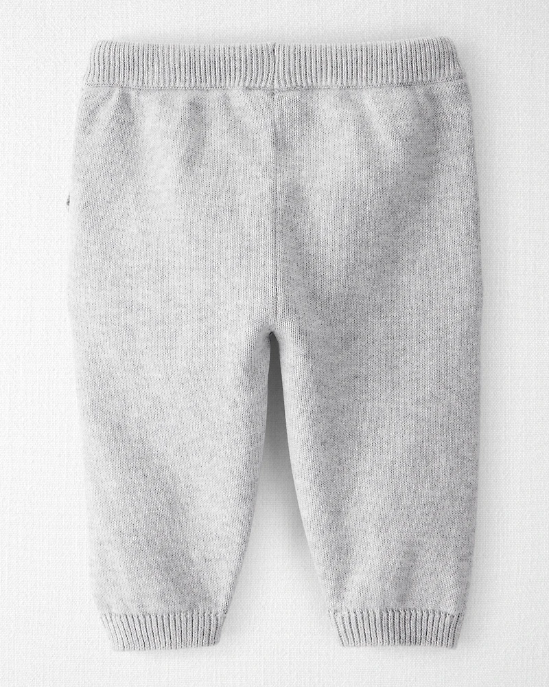 Baby organic cotton sweater knit jogger