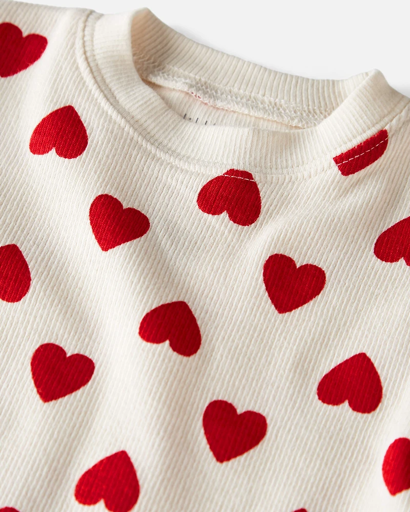 Baby Organic Cotton Pyjamas Forever Hearts Print