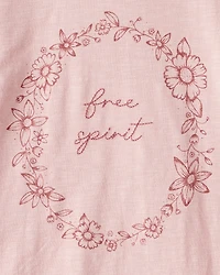 Girls Organic Cotton Free Spirit Long-Sleeve Jersey Tee