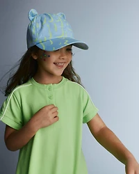 Toddler Girl Henley T-Shirt Dress - Lime Green