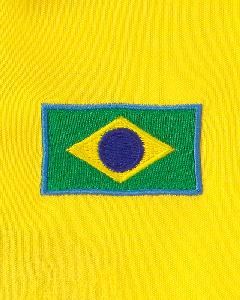 Kids Umbro Brazil Soccer Jersey - Yellow/Green